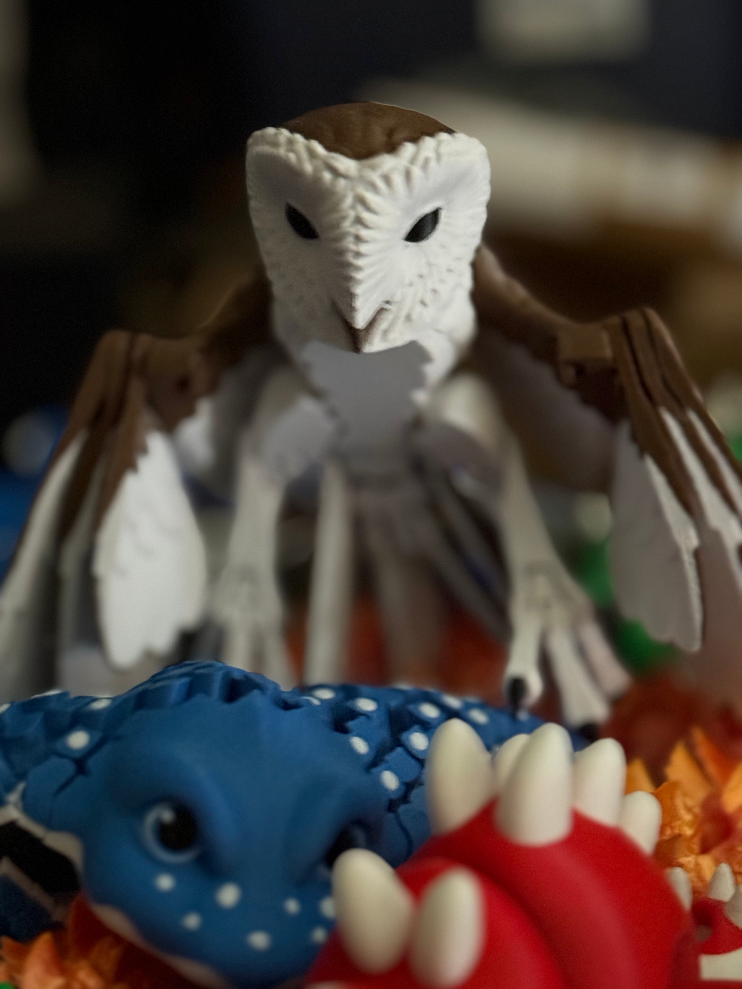 Flexi Barn Owl – 3D Printed Articulated Figurine